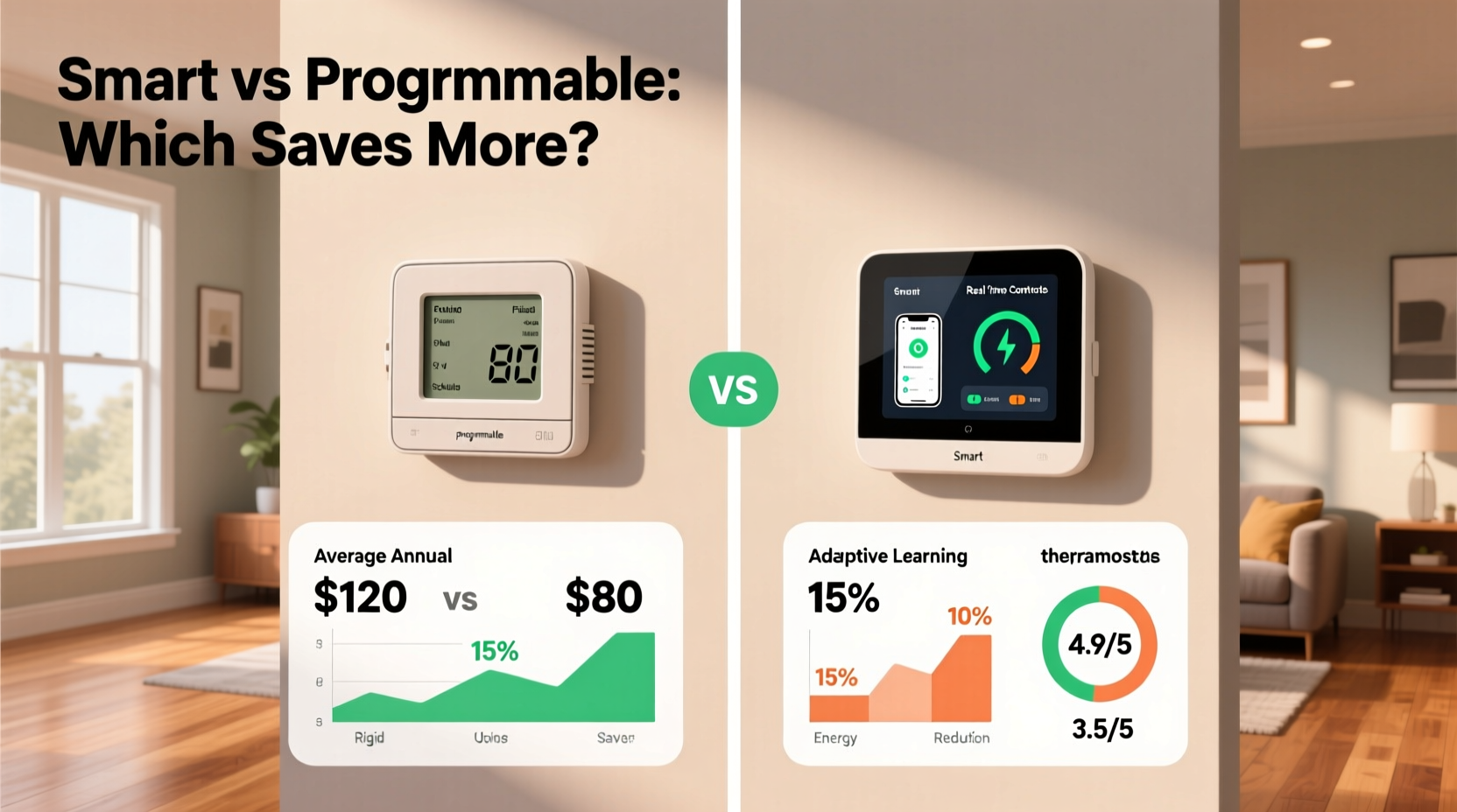 smart thermostats vs programmable ones which saves more on bills