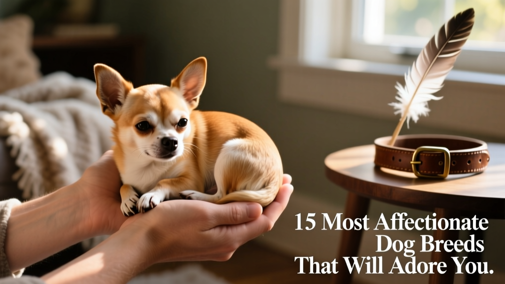 Chihuahua curled up asleep in a person's hands, tiny paws tucked under its chin