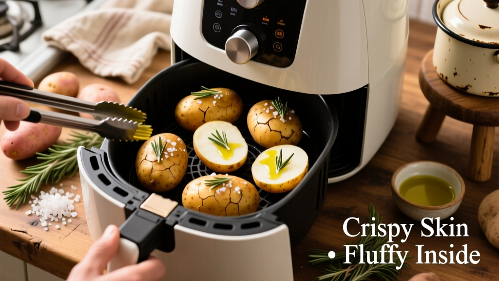 How to Bake Potatoes in an Oven Air Fryer (Crispy Skin, Fluffy Inside)