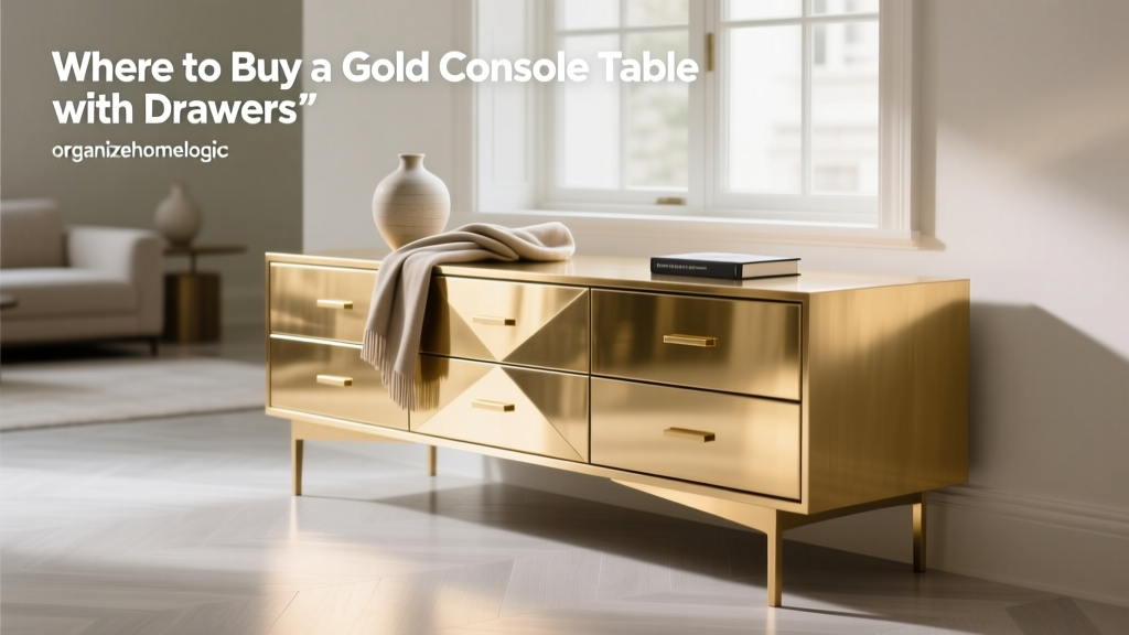 Where to Buy a Gold Console Table with Drawers