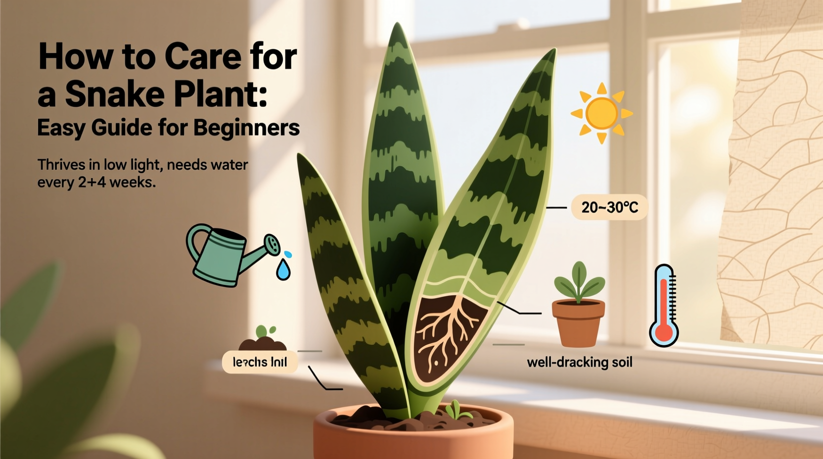 Snake Plant Care: 5 Tips for Beginners | TheHomeSprouts