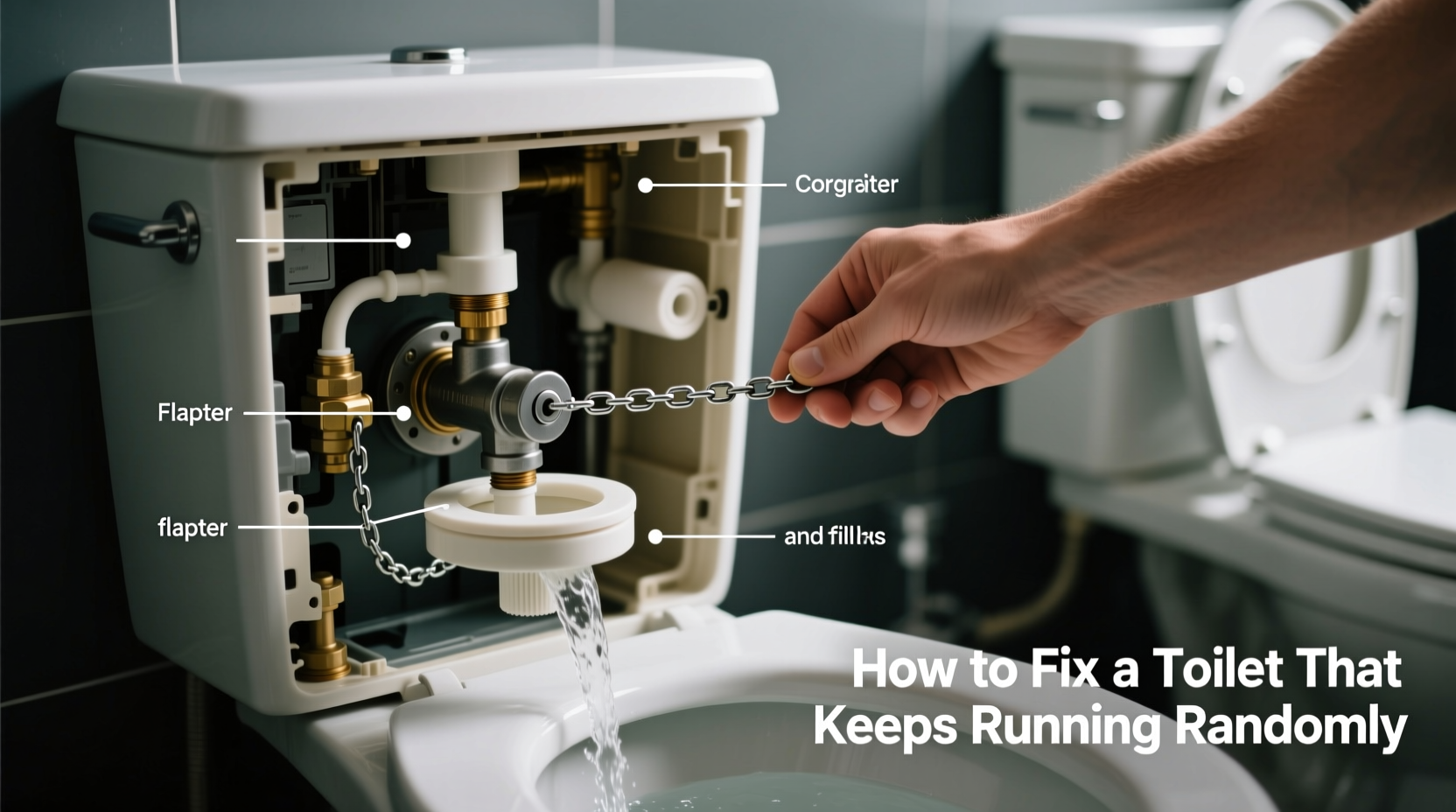 how to fix a toilet that keeps running randomly