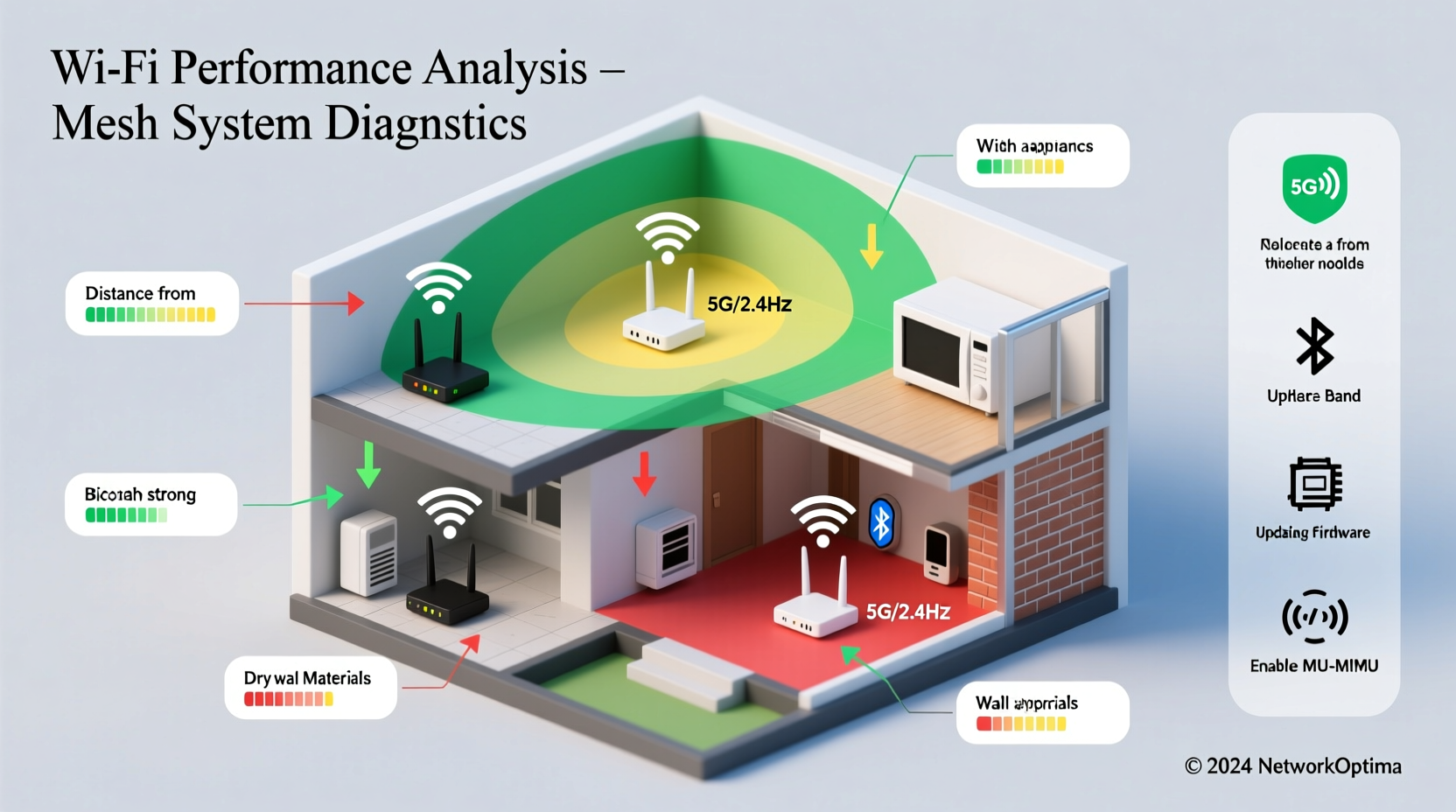 why is my wifi slower upstairs even with a mesh system