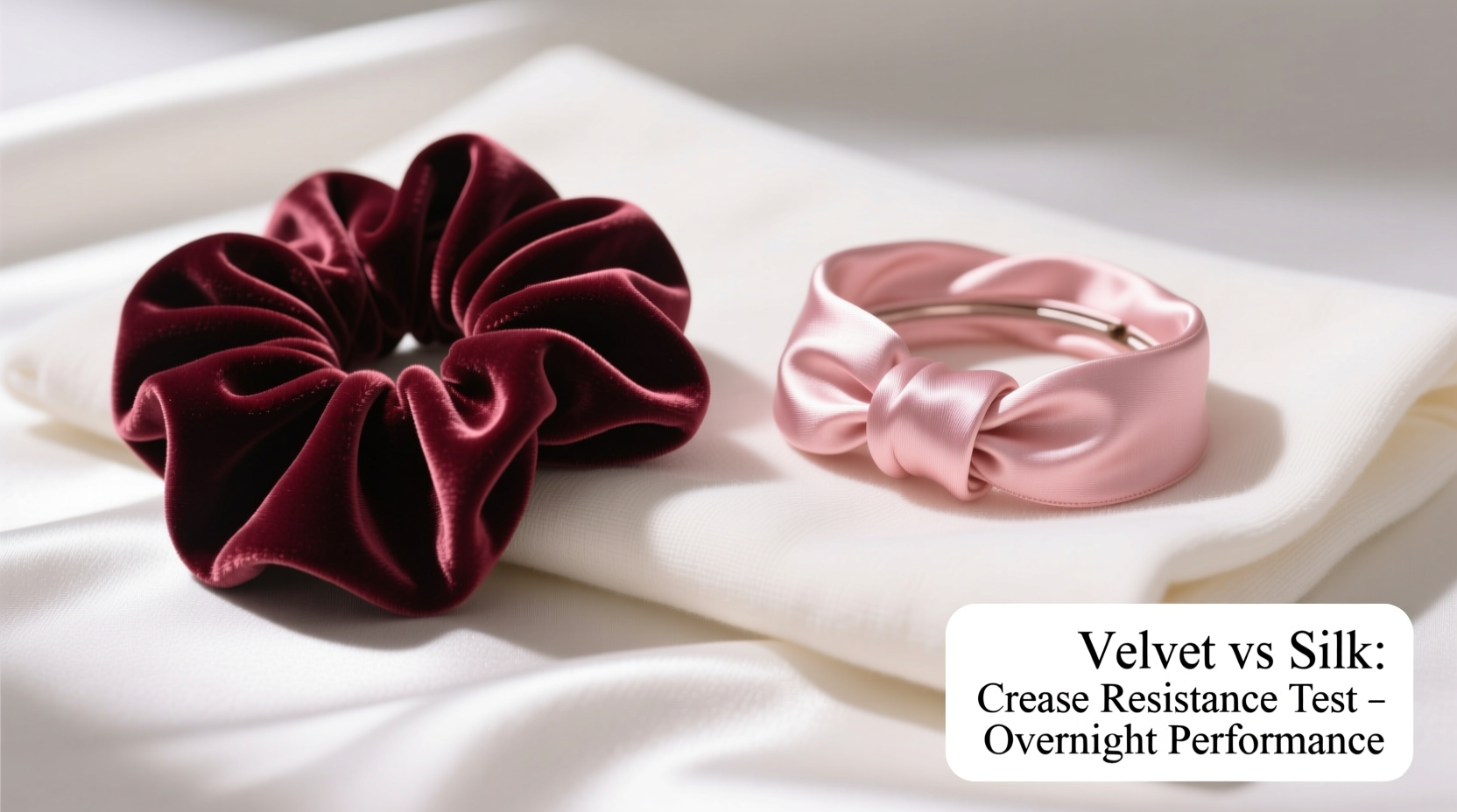 velvet scrunchie vs silk hair tie which prevents creases better overnight