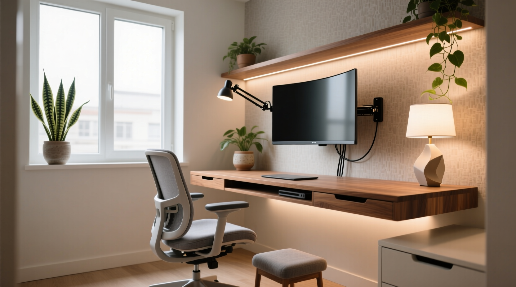 how to build a small space office setup that maximizes comfort