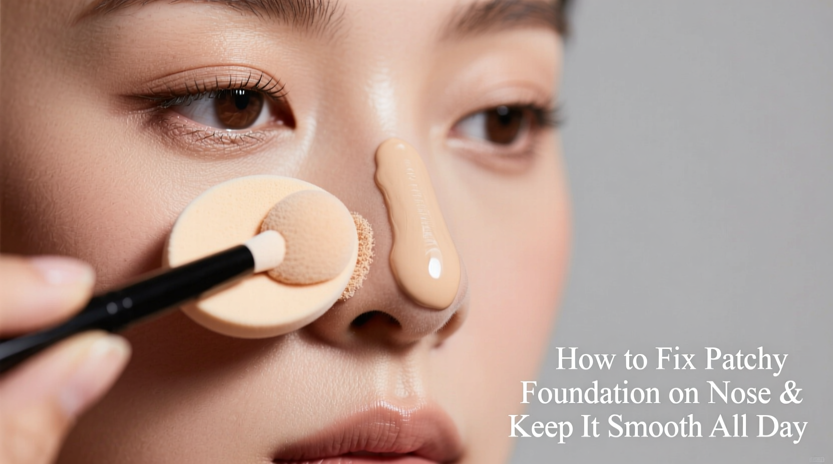 how to fix patchy foundation on nose and keep it smooth all day
