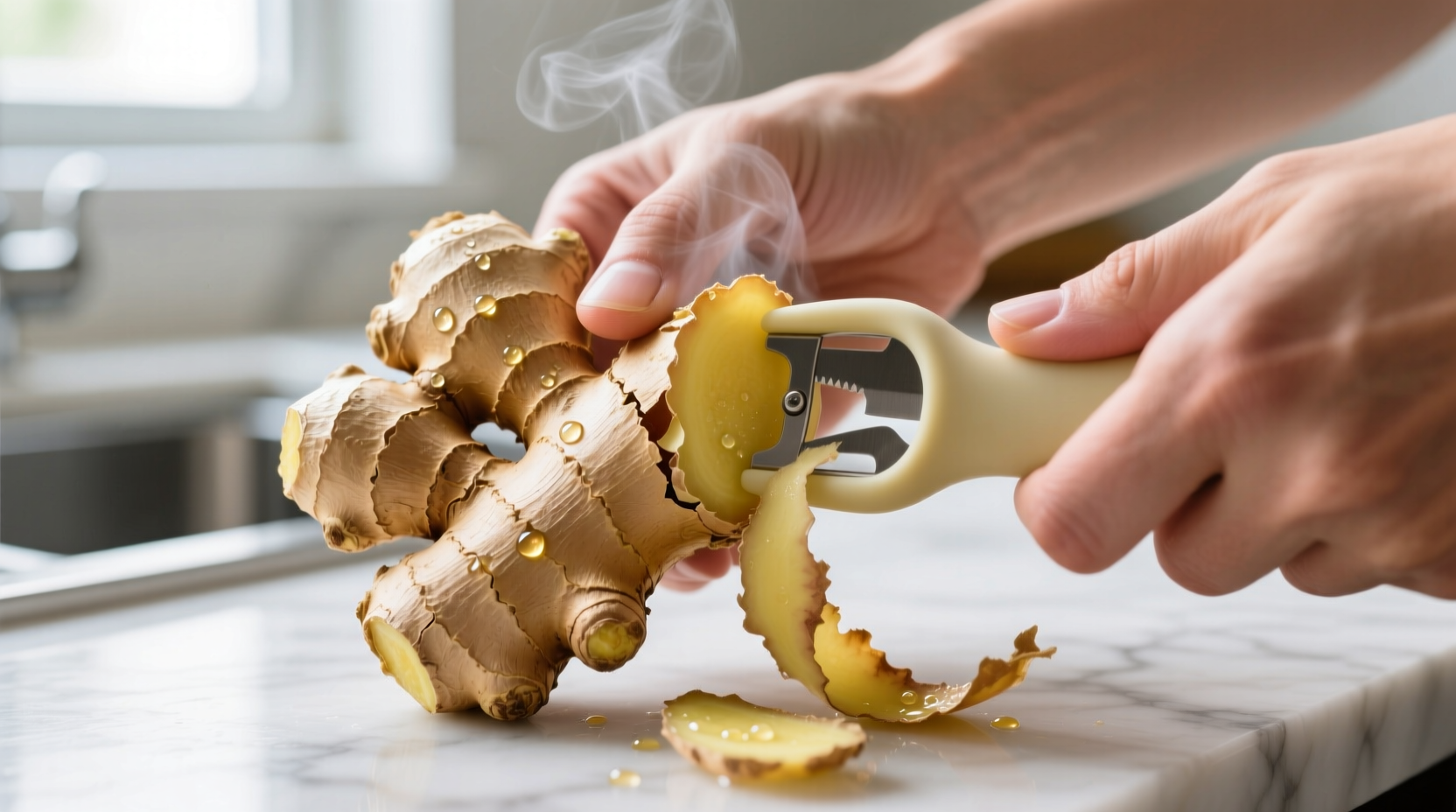How to Peel Ginger in Under 10 Seconds