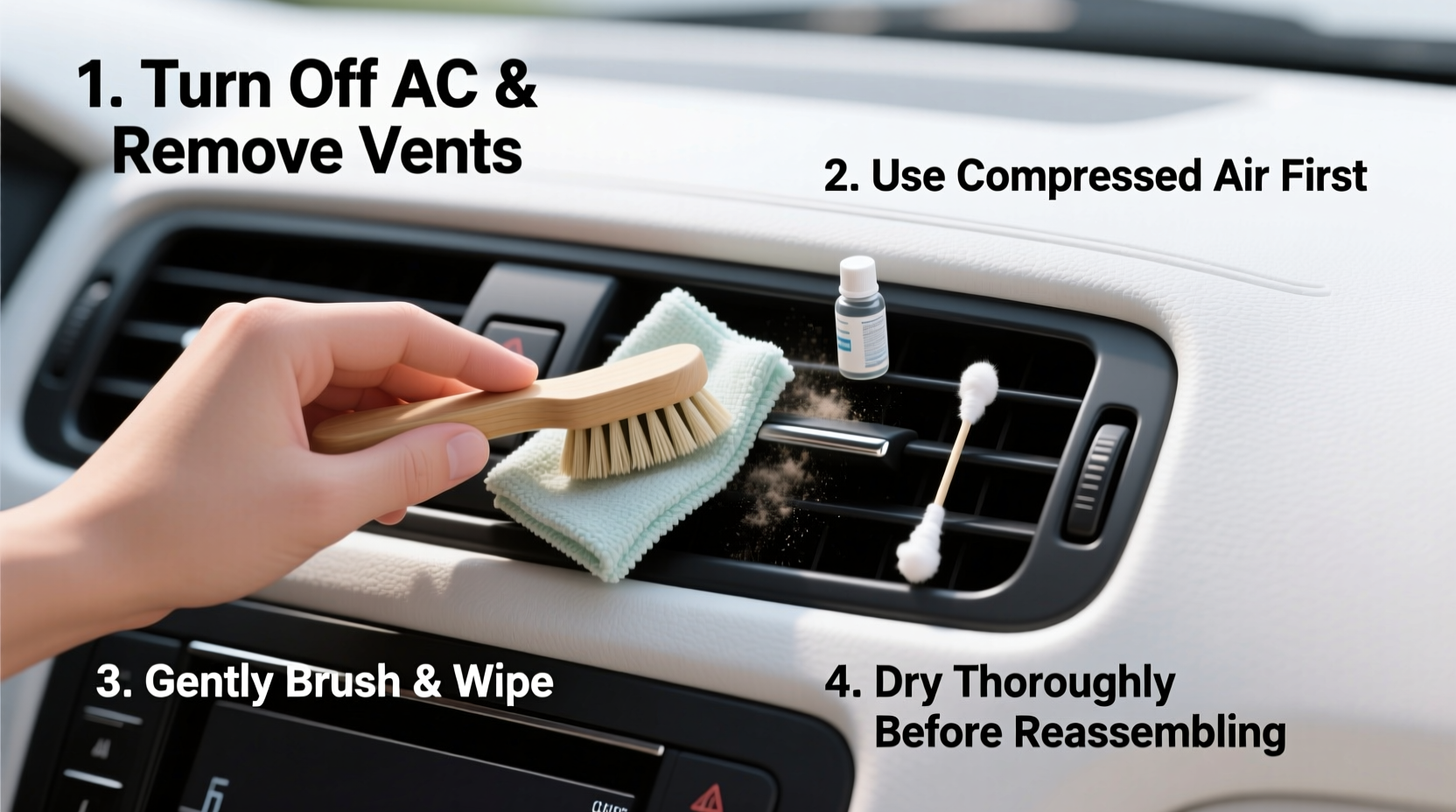 how to clean car air vents