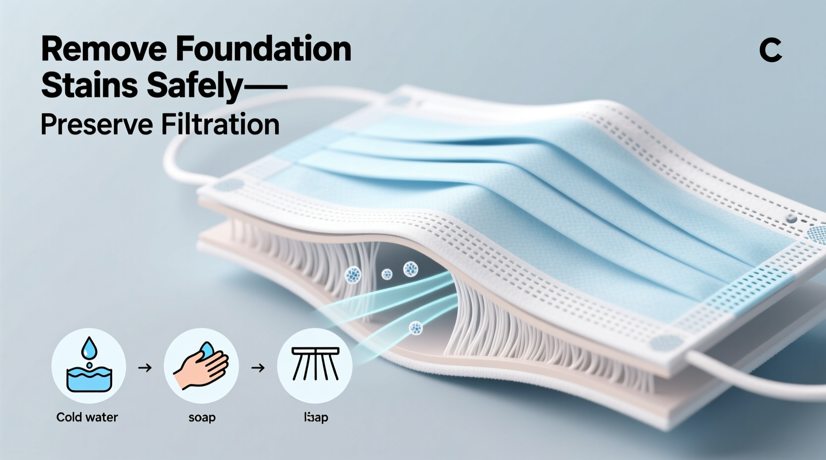 how to remove foundation stains from cotton face masks