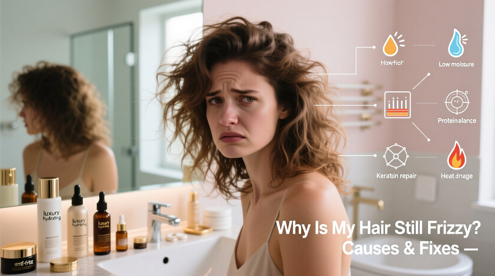 why is my hair frizzy even after using expensive serums causes and fixes