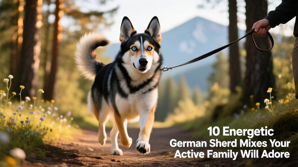Gerberian Shepsky with husky eyes