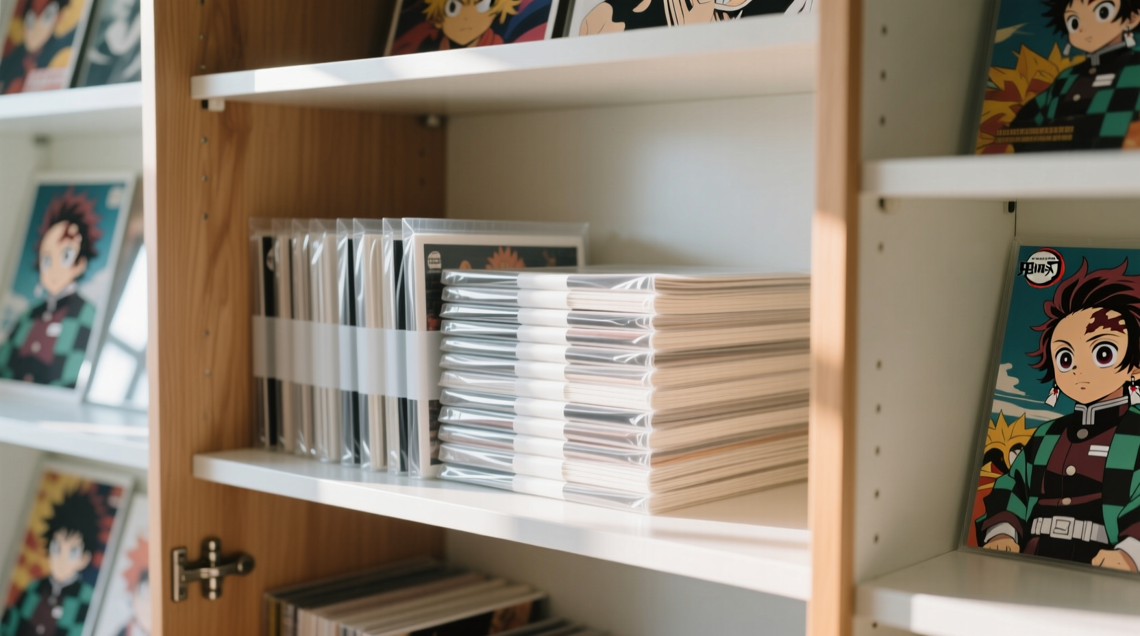 how to store anime posters flat in closets