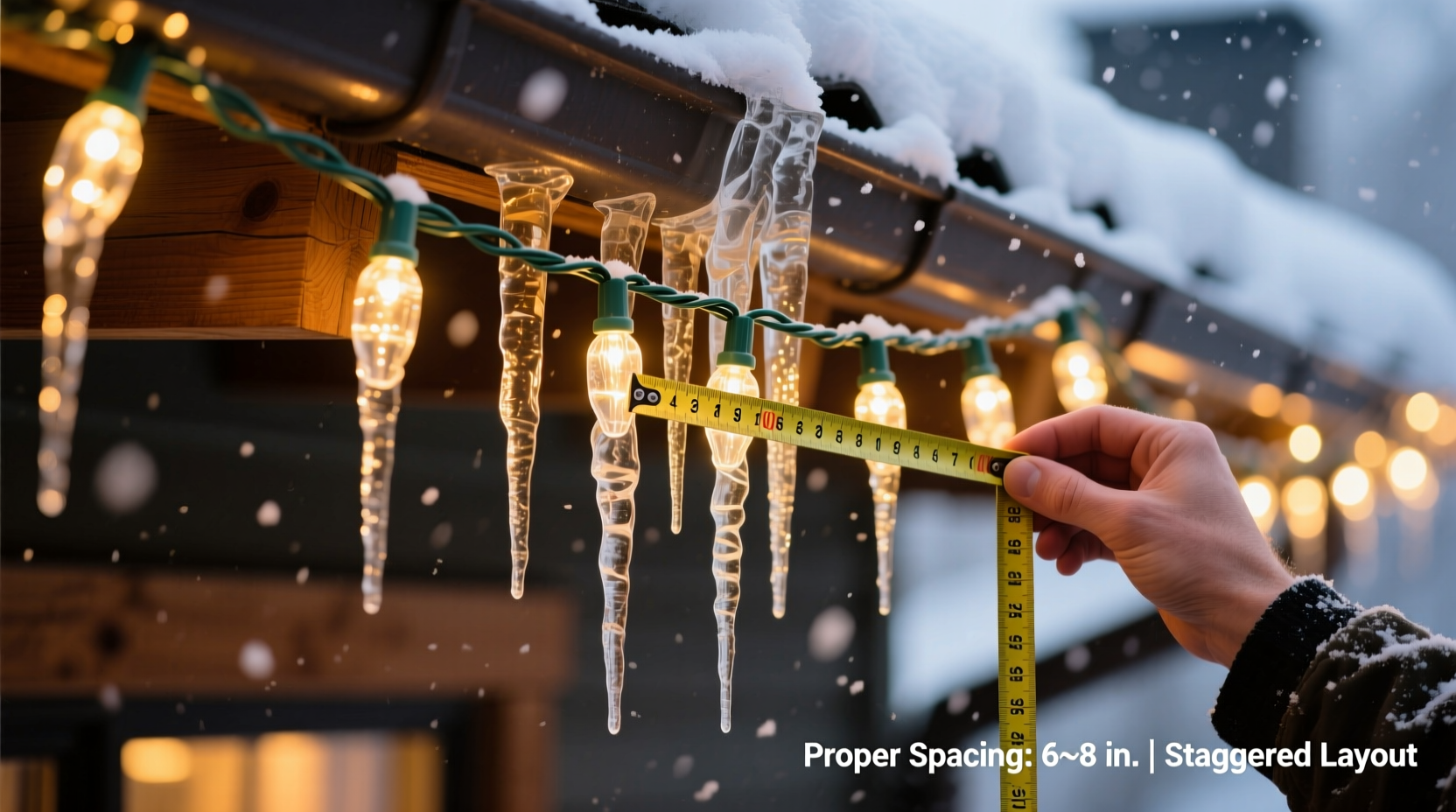 why do icicle lights look uneven when hung and how to space them right