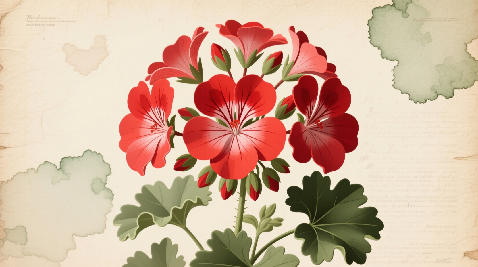 red flowers geranium