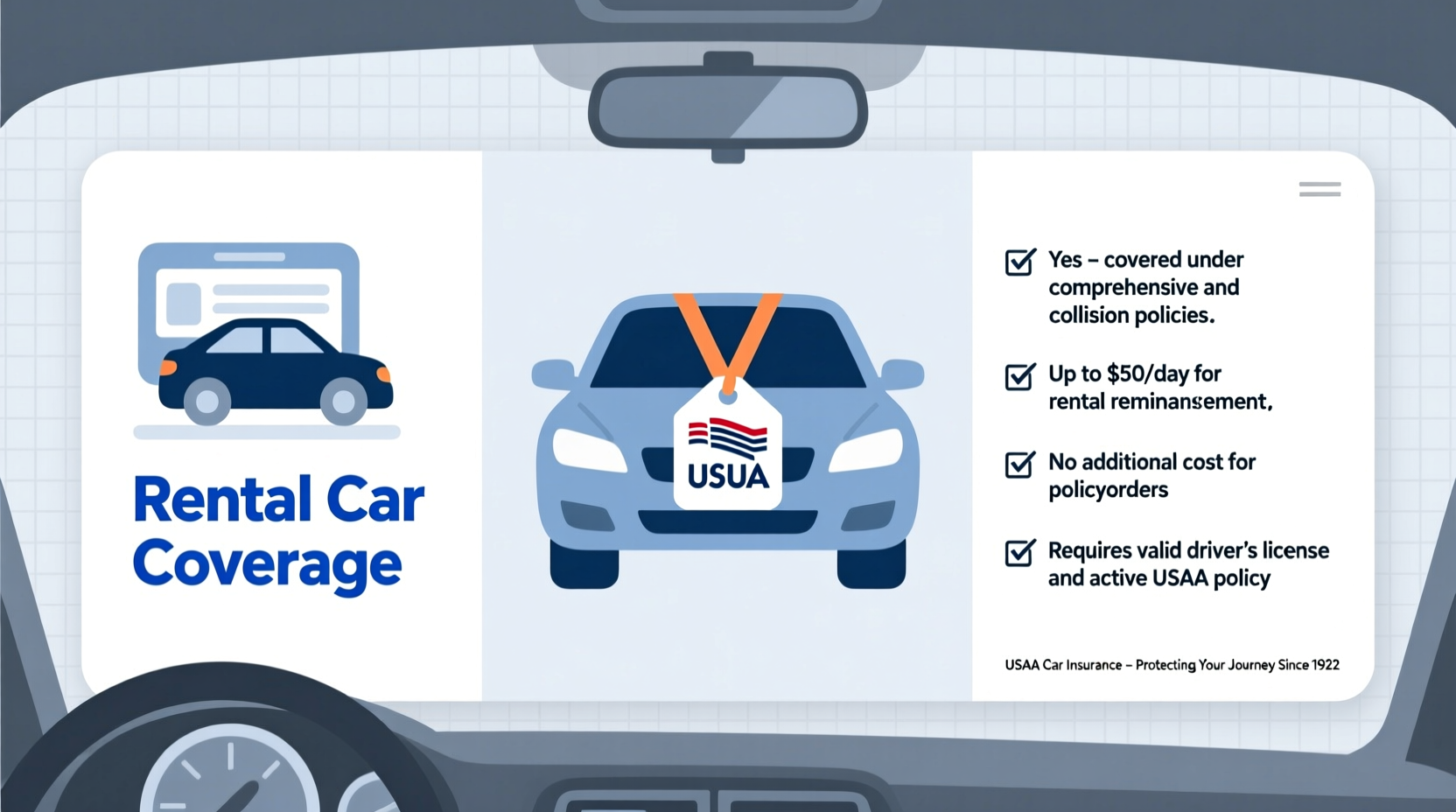 does usaa car insurance cover rental cars