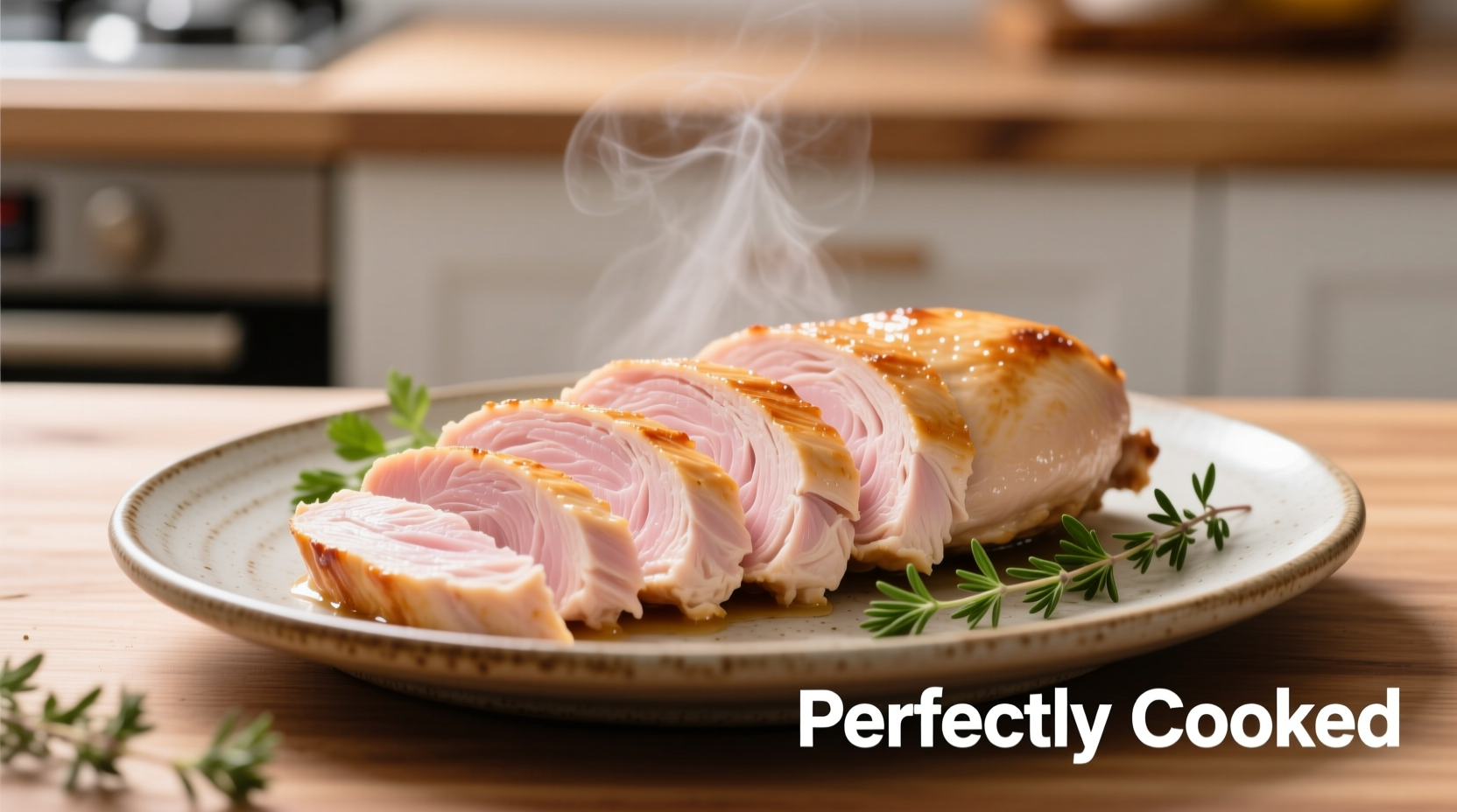Perfectly cooked slow cooker chicken breast sliced