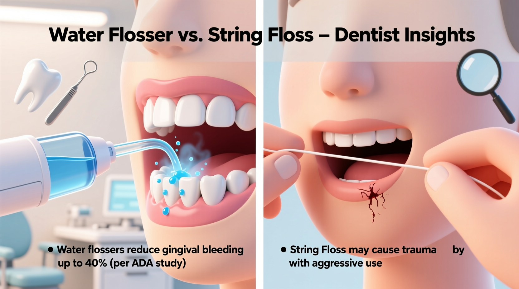is a water flosser better than string floss for sensitive gums dentist insights