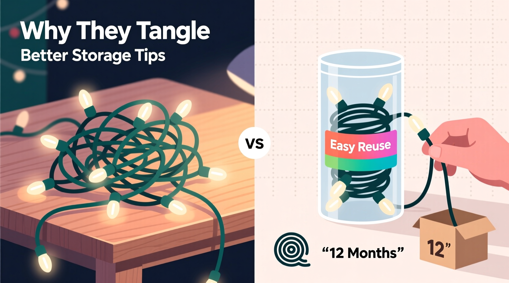 why do christmas lights tangle so easily and how to store them better