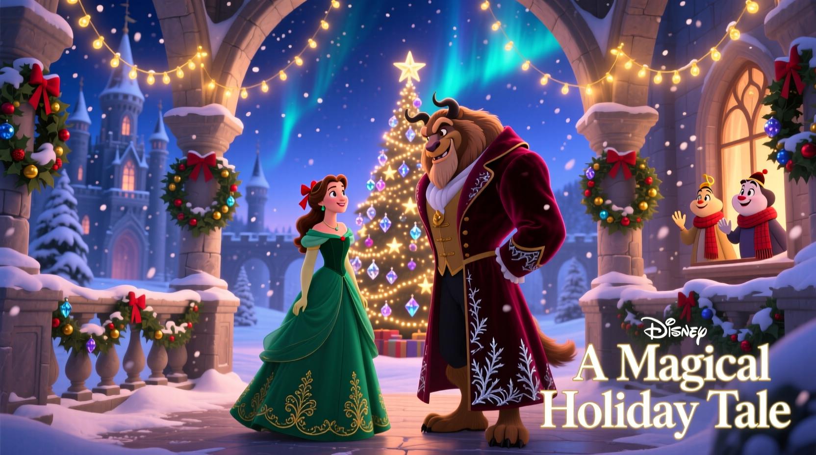 a beauty and the beast christmas