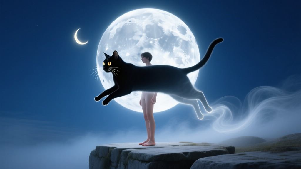 Cat and Moon: Combined Dream Symbolism