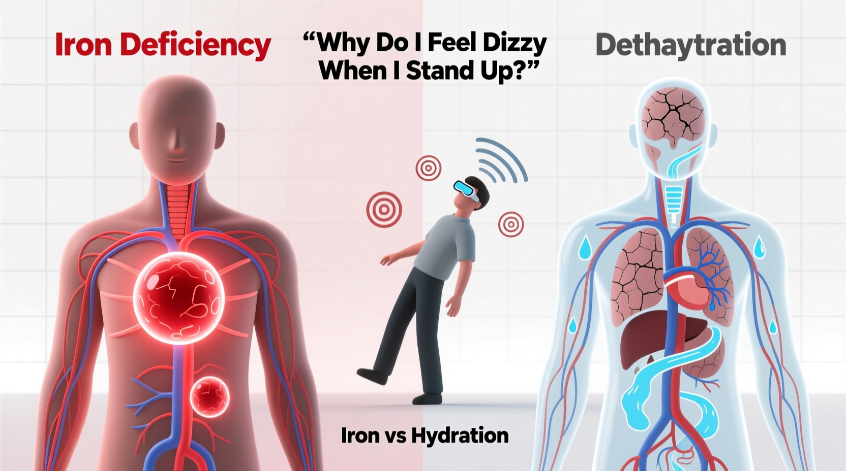 why do i feel dizzy when i stand up too fast iron vs hydration