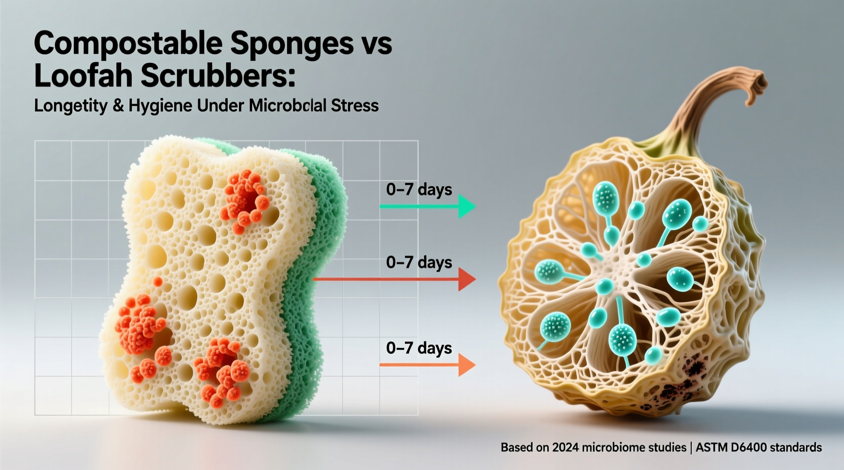 compostable sponge vs loofah scrubber which wins