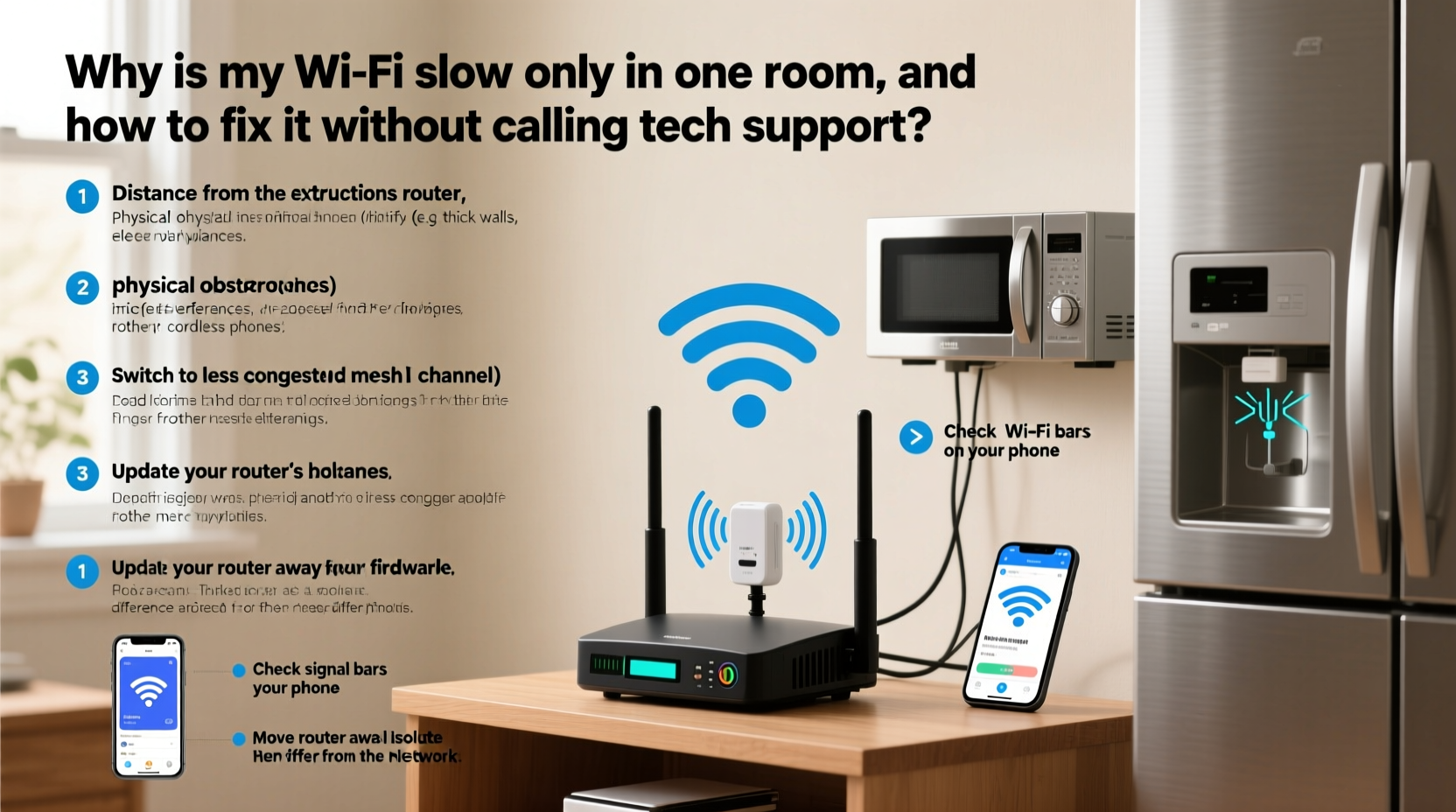 why is my wifi slow only in one room and how to fix it without calling tech support