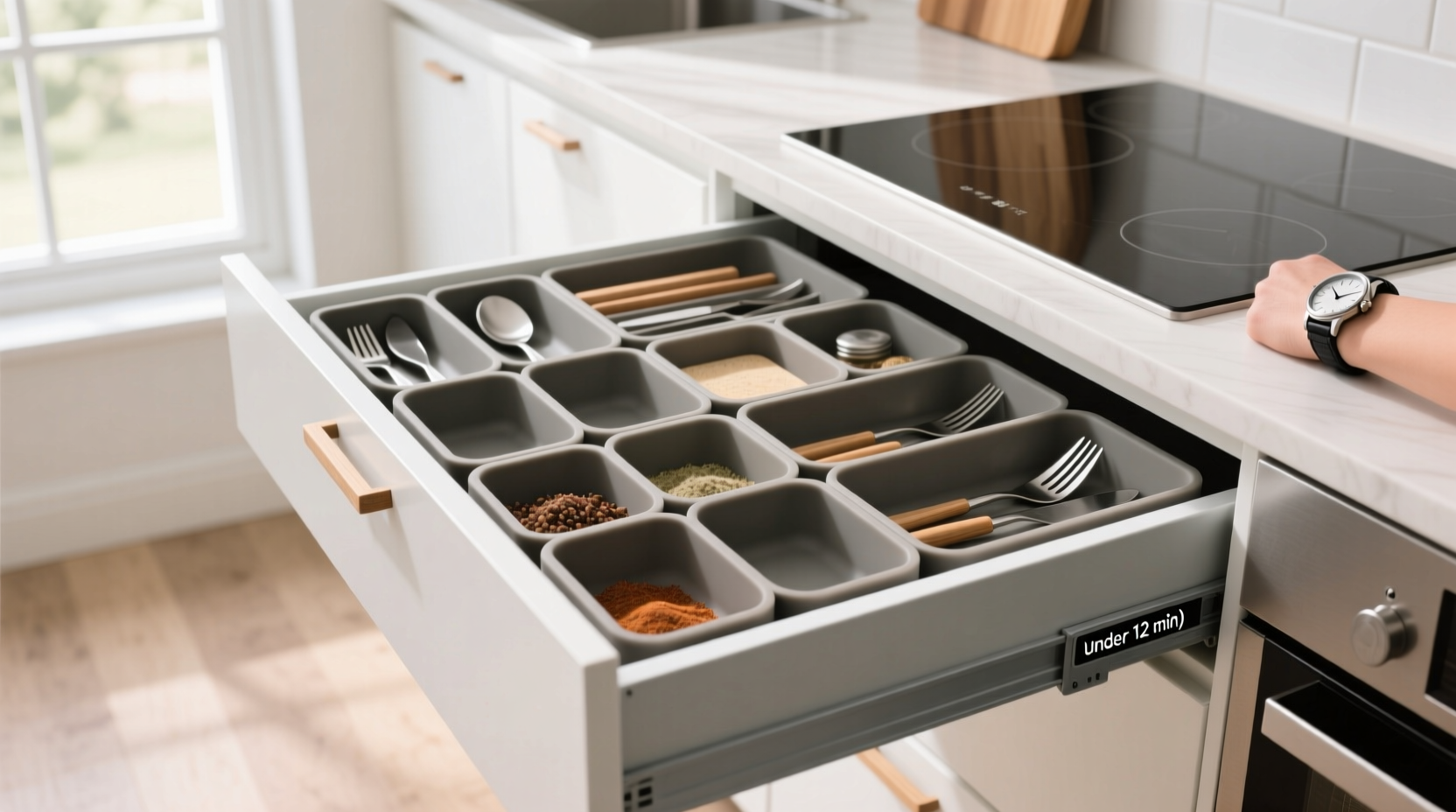 kitchen hacks tips drawer dividers without drilling