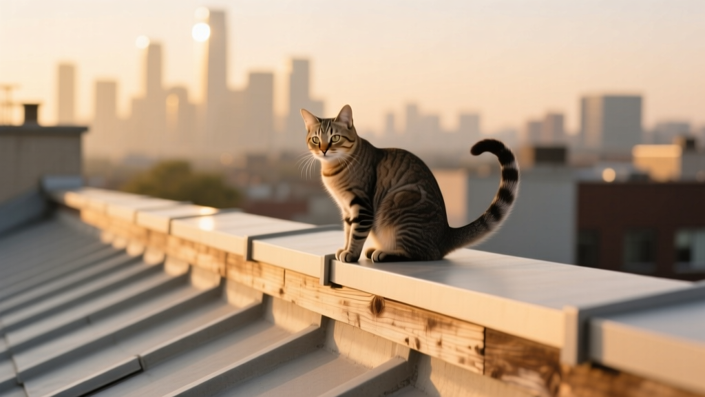 Why Cats Sit on the Roof Eaves Safe Ledge