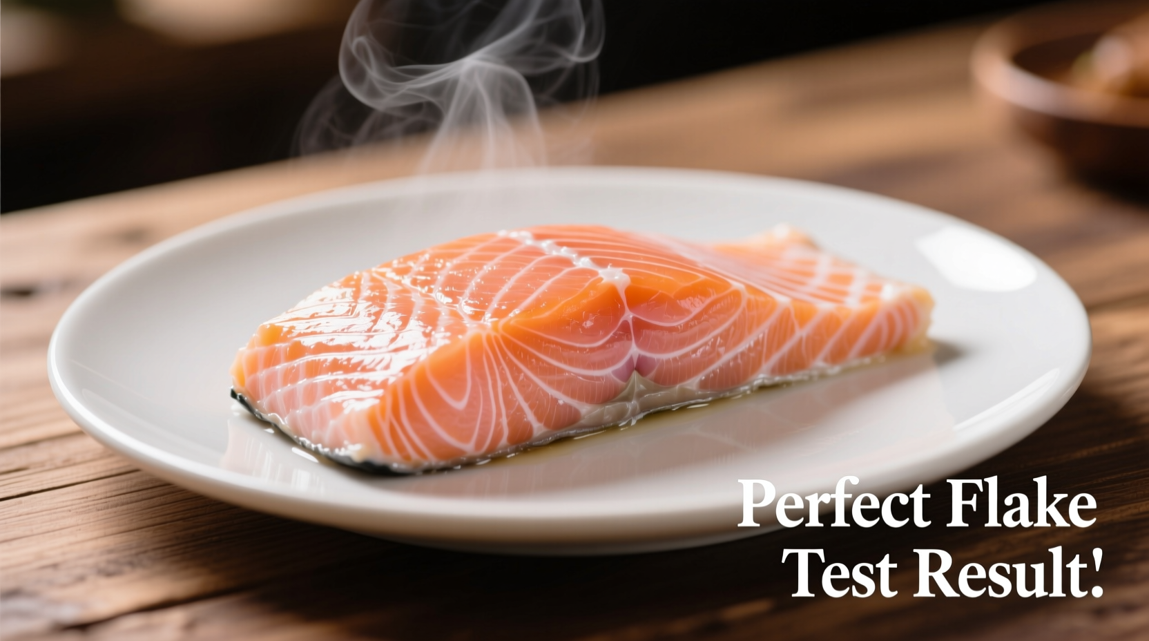 Salmon fillet showing perfect flake test results