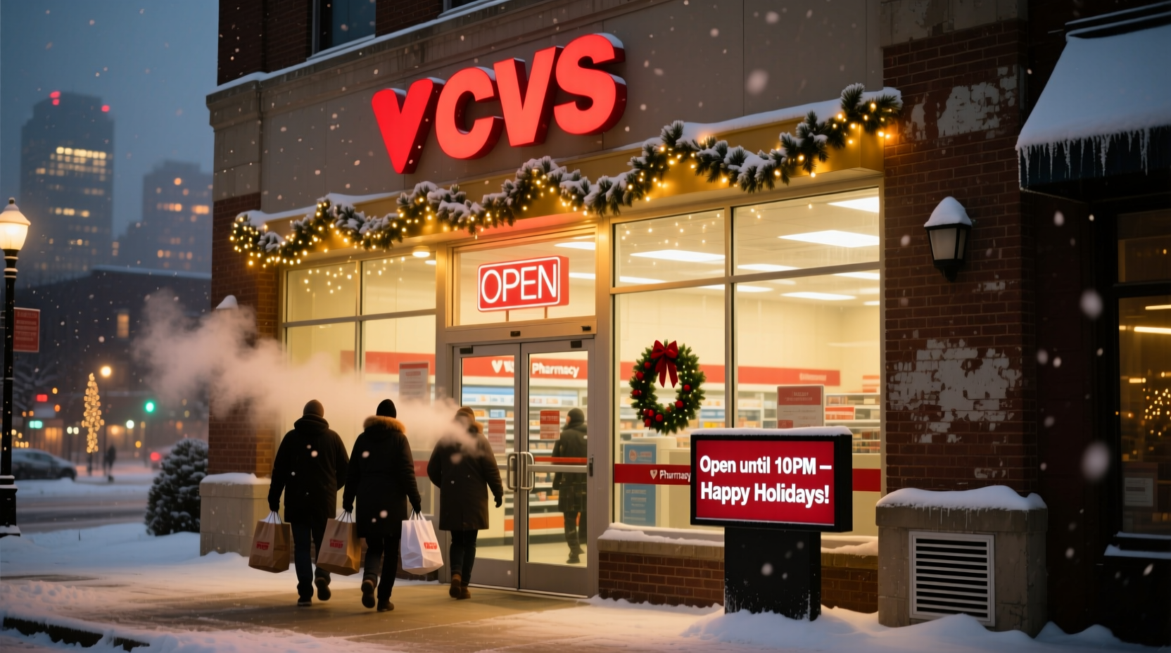 is cvs open on christmas eve