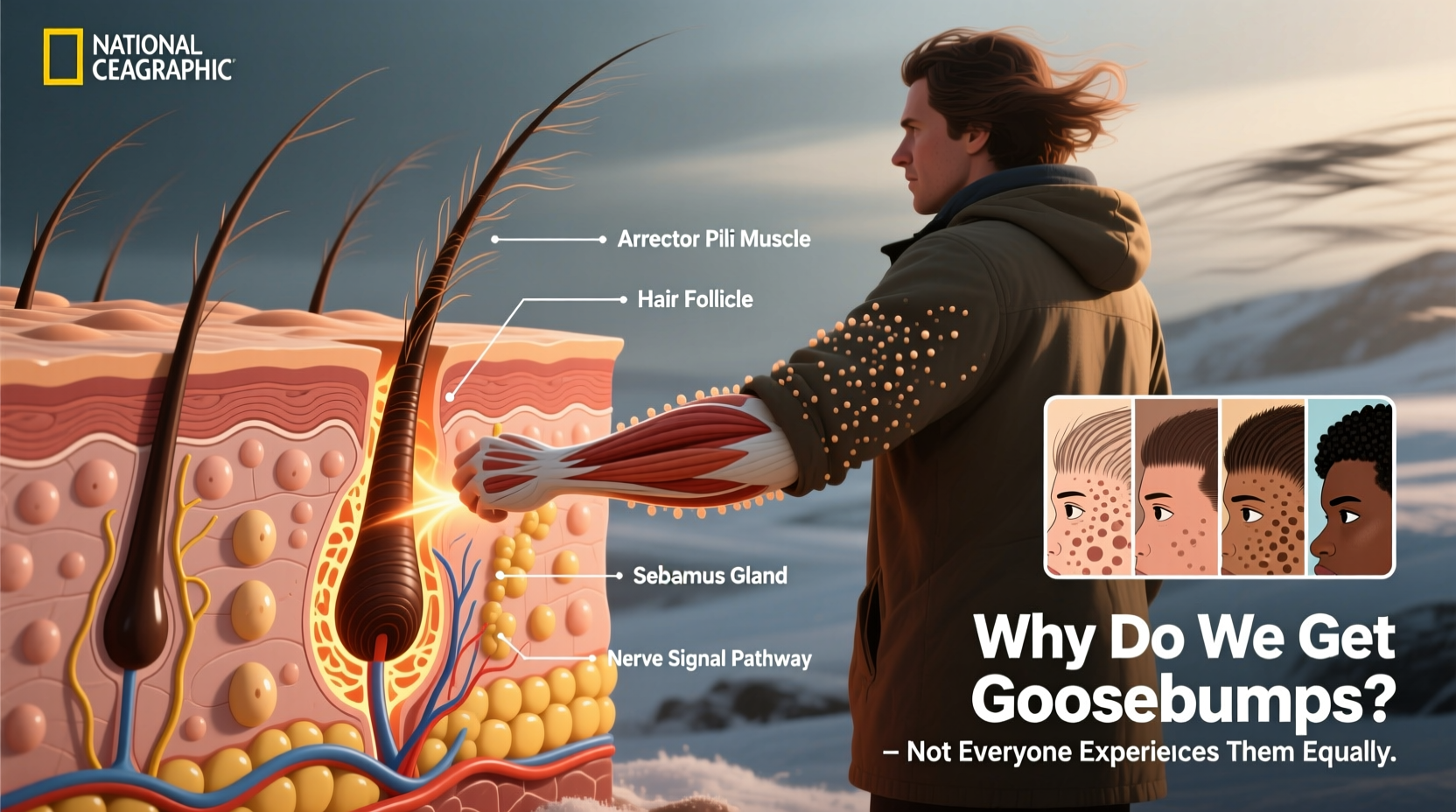 why do humans get goosebumps and does everyone experience them equally