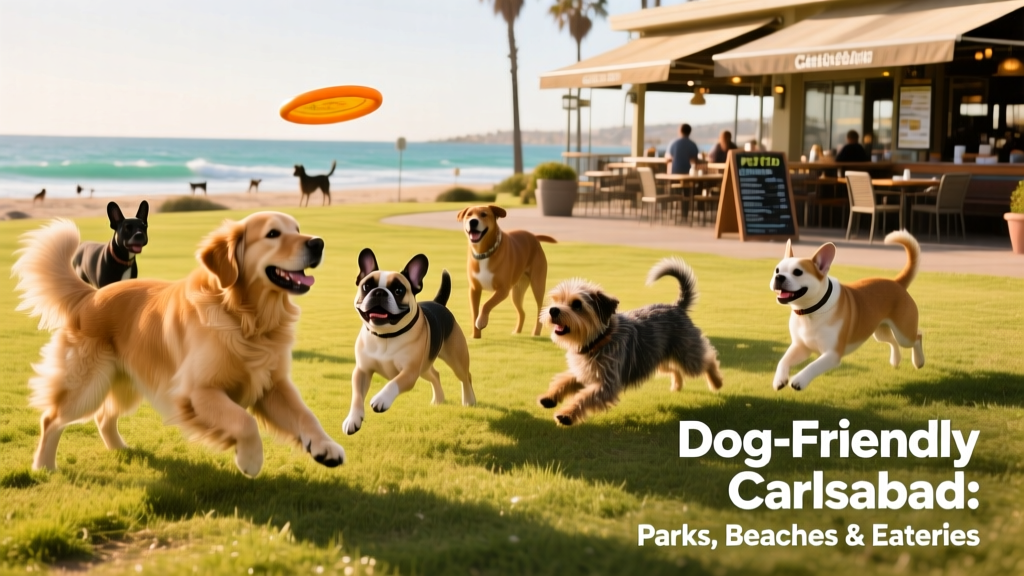 Dogs play in a dog park.
