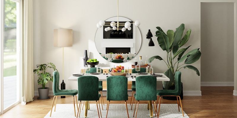 Rustic dining room with wooden table and pendant lighting