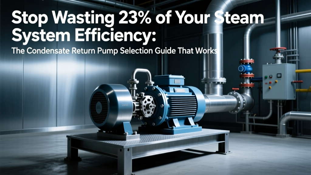 Condensate Return Pump Selection Guide: Real-World Tips