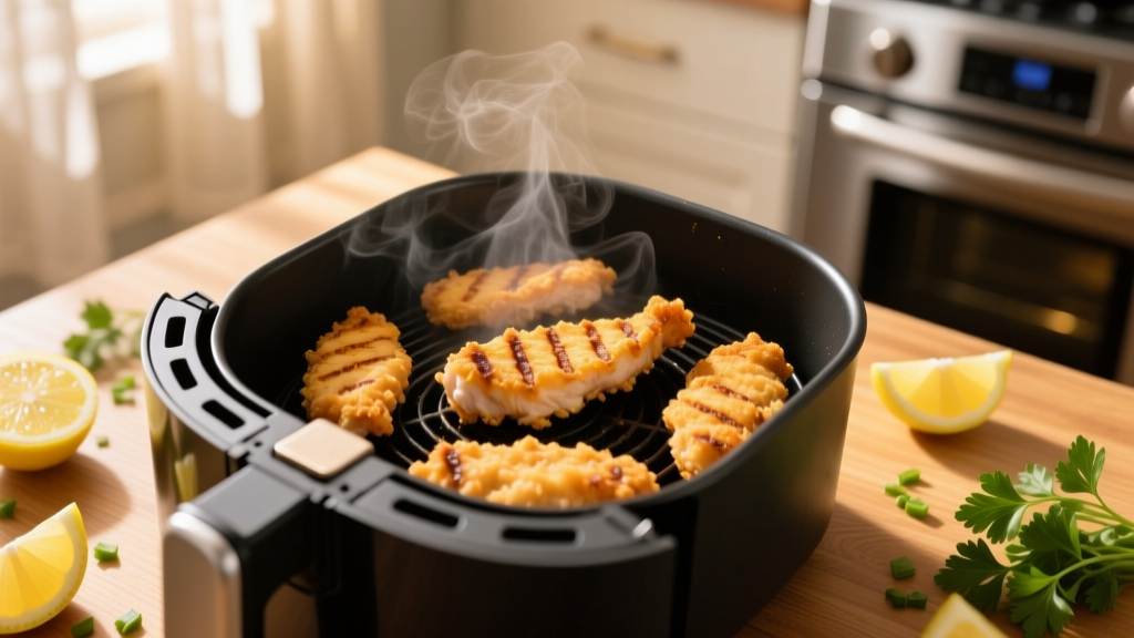 Crispy Frozen Unbreaded Chicken Tenders in Air Fryer