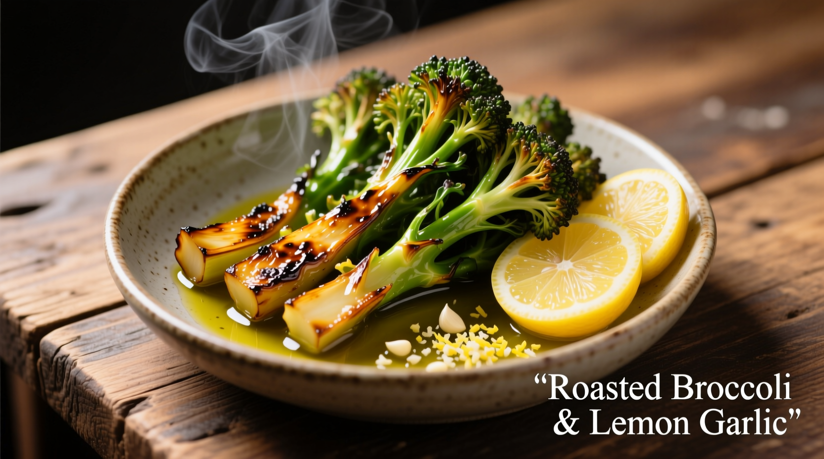 Perfectly roasted brocolini with lemon and garlic