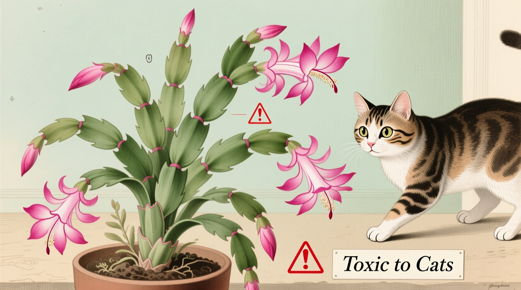are christmas cactuses poisonous to cats