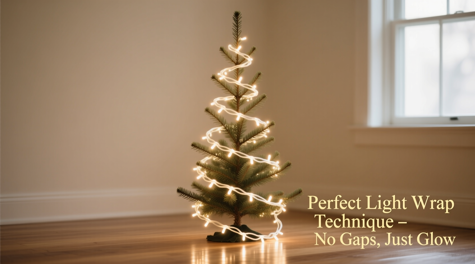 how to wrap lights around a slim christmas tree without creating visible gaps