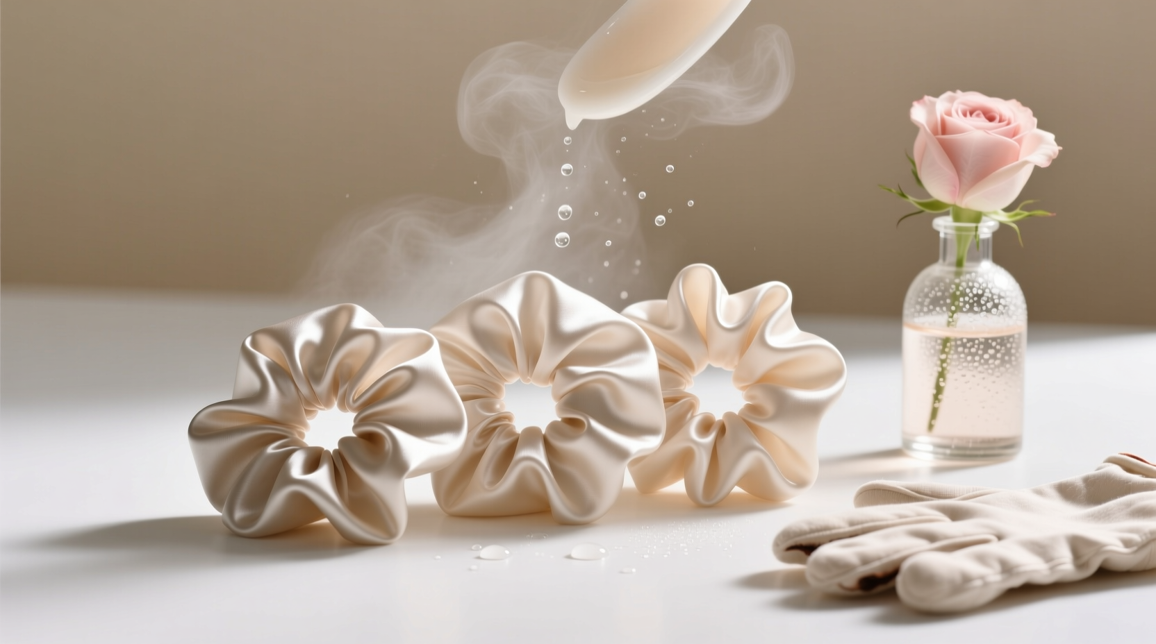 eco friendly silk scrunchie cleaning