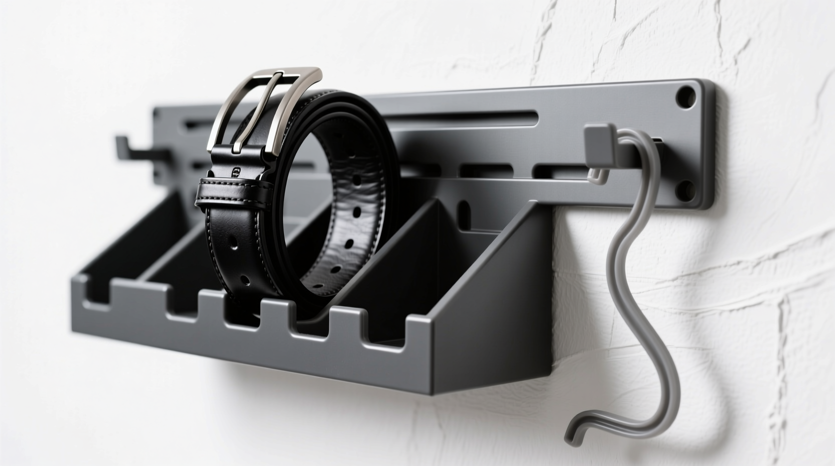 belt organizer wall mount vs hanging loop strip