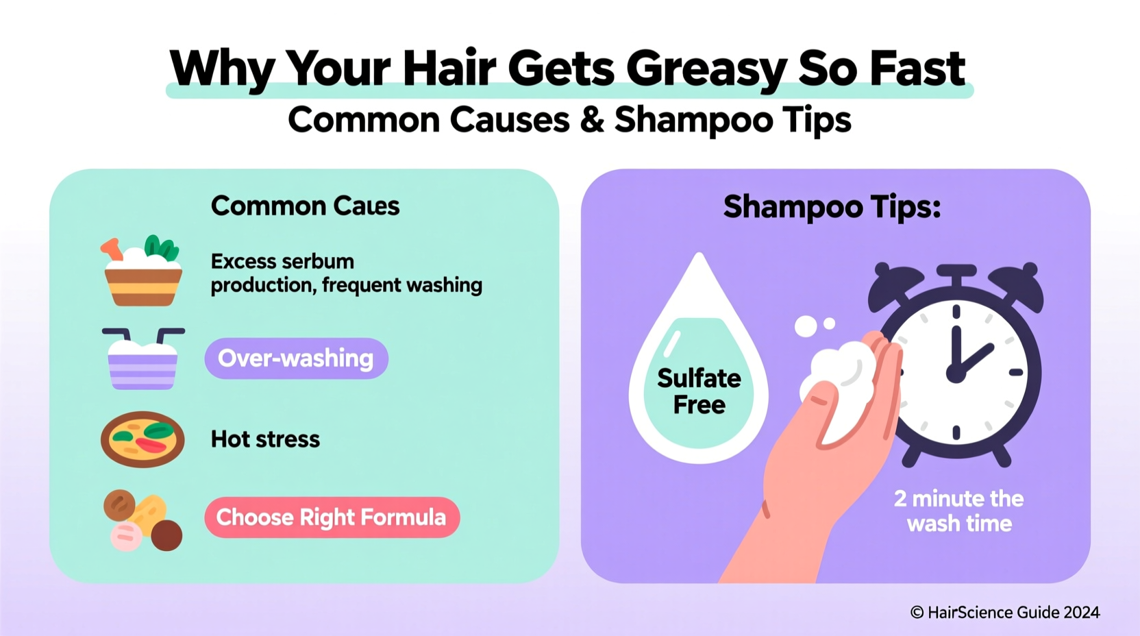 why does my hair get greasy so fast common causes and shampoo tips