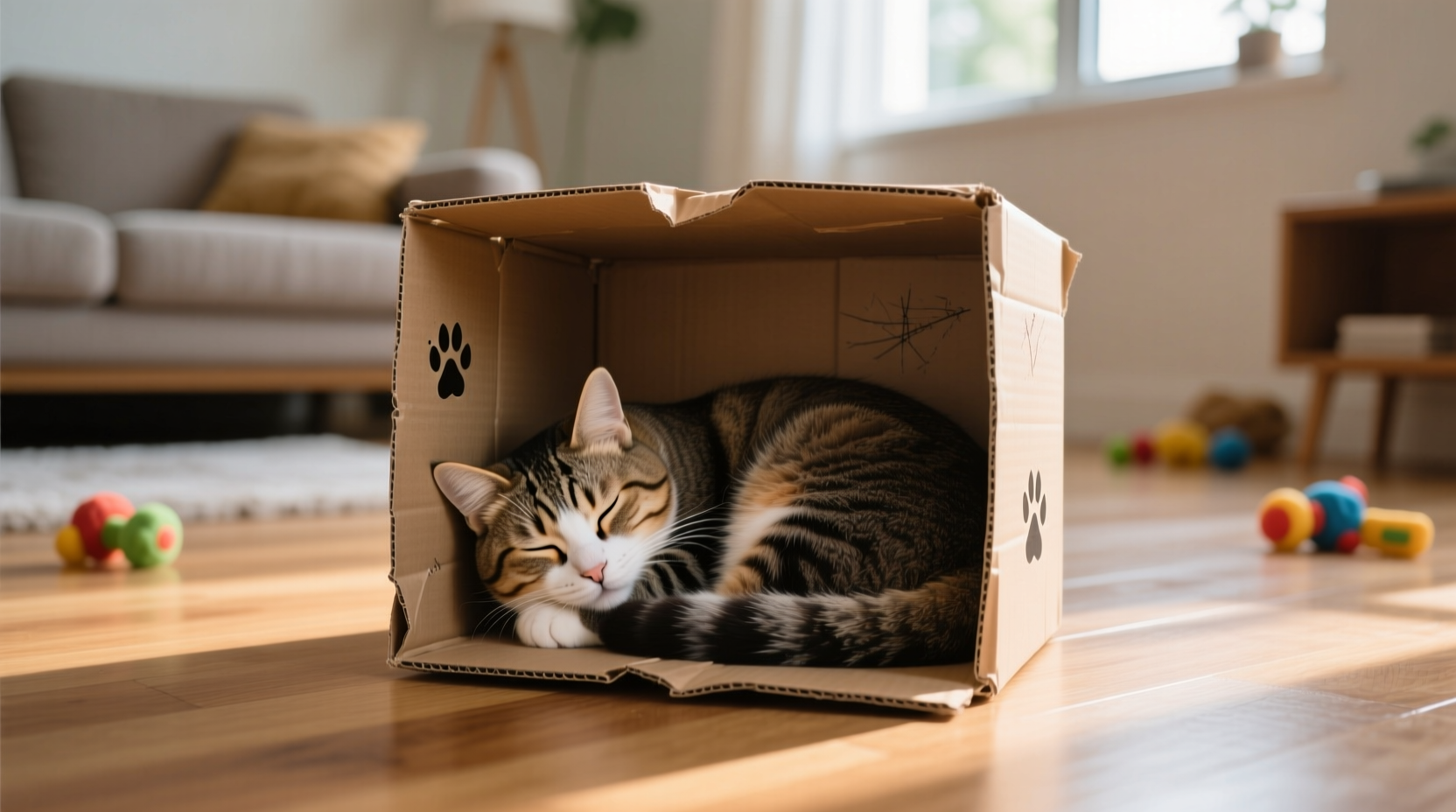 why do cats sleep in tiny boxes too small for their bodies