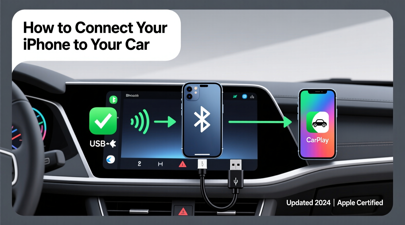 how do i connect my iphone to my car