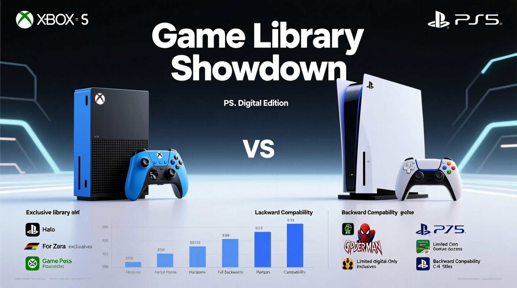 xbox series s vs ps5 digital edition which console wins on game library alone