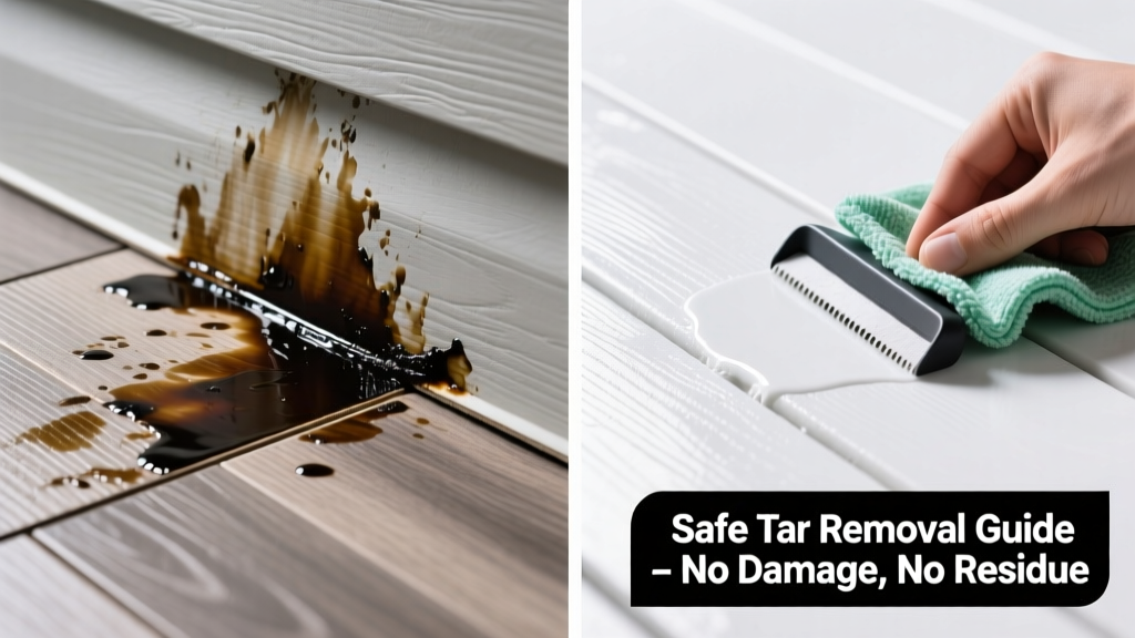 How to Remove Tar from Vinyl Flooring and Siding Safely