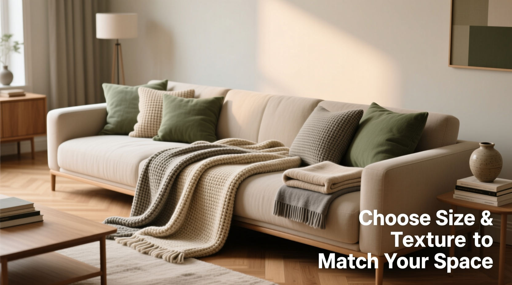 how to choose the right size throw blanket for your sofa and decor style