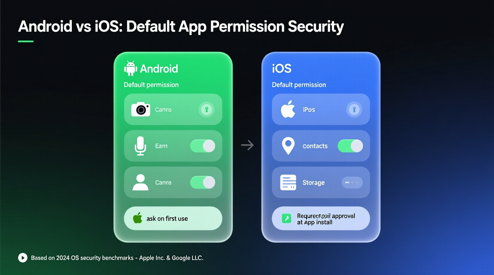 android vs ios which handles app permissions more securely by default