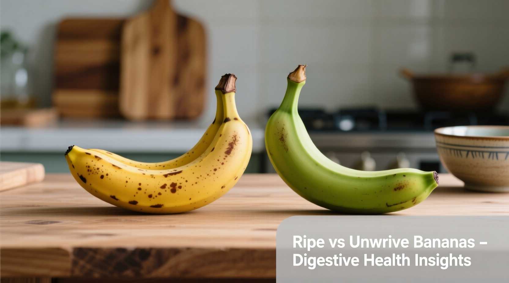 Ripe versus unripe bananas comparison for digestive health
