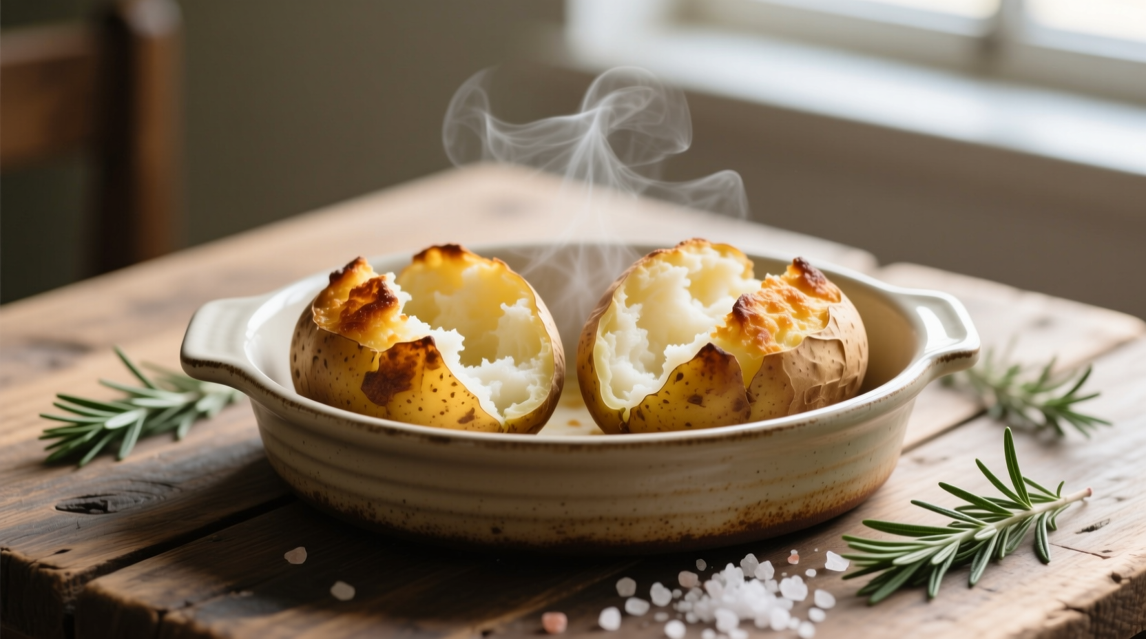 Perfect Baked Potato Halves: Crispy Skin, Fluffy Interior